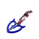 Devil Horns Broken Heart JDM Tsurikawa Drift Subway Train Bus Handle Strap – Universal Car Interior Hanging Charm, Bosozoku Black Cats Pattern Retro Nylon Strap X1