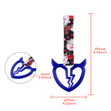 Devil Horns Broken Heart JDM Tsurikawa Drift Subway Train Bus Handle Strap – Universal Car Interior Hanging Charm, Bosozoku Black Cats Pattern Retro Nylon Strap X1