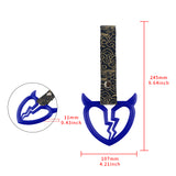 Devil Horns Broken Heart Crystal-Style Ring JDM Tsurikawa Drift Subway Train Bus Handle Strap – Universal Car Interior Hanging Charm, Bosozoku Black Clouds Pattern Retro Nylon Strap X2