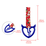 Devil Horns Broken Heart Crystal-Style Ring JDM Tsurikawa Drift Subway Train Bus Handle Strap – Universal Car Interior Hanging Charm, Bosozoku Red Dogs Pattern Retro Nylon Strap X2