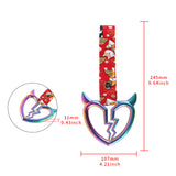 Devil Horns Broken Heart JDM Tsurikawa Drift Subway Train Bus Handle Strap – Universal Car Interior Hanging Charm, Bosozoku Red Dogs Pattern Retro Nylon Strap X1
