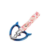 Devil Horns Broken Heart JDM Tsurikawa Drift Subway Train Bus Handle Strap – Universal Car Interior Hanging Charm, Bosozoku Pink Flowers Pattern Retro Nylon Strap X1