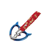 Devil Horns Broken Heart JDM Tsurikawa Drift Subway Train Bus Handle Strap – Universal Car Interior Hanging Charm, Bosozoku Red Flowers Pattern Retro Nylon Strap X1