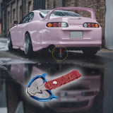 Devil Horns Broken Heart JDM Tsurikawa Drift Subway Train Bus Handle Strap – Universal Car Interior Hanging Charm, Bosozoku Red Clouds Pattern Retro Nylon Strap X1