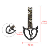 Devil Horns Broken Heart JDM Tsurikawa Drift Subway Train Bus Handle Strap – Universal Car Interior Hanging Charm, Bosozoku Green Waves Pattern Retro Nylon Strap X1