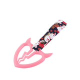 Devil Horns Broken Heart JDM Tsurikawa Drift Subway Train Bus Handle Strap – Universal Car Interior Hanging Charm, Bosozoku Black Cats Pattern Retro Nylon Strap X1