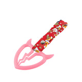 Devil Horns Broken Heart JDM Tsurikawa Drift Subway Train Bus Handle Strap – Universal Car Interior Hanging Charm, Bosozoku Red Dogs Pattern Retro Nylon Strap X1