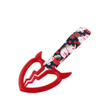 Devil Horns Broken Heart JDM Tsurikawa Drift Subway Train Bus Handle Strap – Universal Car Interior Hanging Charm, Bosozoku Black Cats Pattern Retro Nylon Strap X1