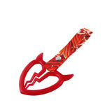 Devil Horns Broken Heart JDM Tsurikawa Drift Subway Train Bus Handle Strap – Universal Car Interior Hanging Charm, Bosozoku Red Waves Pattern Retro Nylon Strap X1