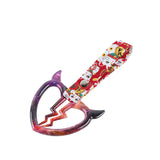 Devil Horns Broken Heart JDM Tsurikawa Drift Subway Train Bus Handle Strap – Universal Car Interior Hanging Charm, Bosozoku Red Cats Pattern Retro Nylon Strap X1