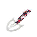 Devil Horns Broken Heart JDM Tsurikawa Drift Subway Train Bus Handle Strap – Universal Car Interior Hanging Charm, Bosozoku Black Cats Pattern Retro Nylon Strap X1