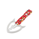Devil Horns Broken Heart JDM Tsurikawa Drift Subway Train Bus Handle Strap – Universal Car Interior Hanging Charm, Bosozoku Red Dogs Pattern Retro Nylon Strap X1