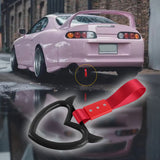 Devil Horns Heart JDM Tsurikawa Drift Subway Train Bus Handle Strap – Universal Car Interior Hanging Charm, Red Nylon X1