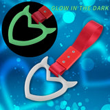 Devil Horns Heart JDM Tsurikawa Drift Subway Train Bus Handle Strap – Universal Car Interior Hanging Charm, Red Nylon X1