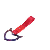 Devil Horns Heart JDM Tsurikawa Drift Subway Train Bus Handle Strap – Universal Car Interior Hanging Charm, Red Nylon X1