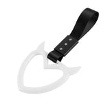 Devil Horns Heart JDM Tsurikawa Drift Subway Train Bus Handle Strap – Universal Car Interior Hanging Charm, Black Nylon X1