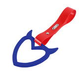 Devil Horns Heart JDM Tsurikawa Drift Subway Train Bus Handle Strap – Universal Car Interior Hanging Charm, Red PVC X2