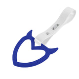 Devil Horns Heart JDM Tsurikawa Drift Subway Train Bus Handle Strap – Universal Car Interior Hanging Charm, White PVC X2