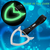 Devil Horns Heart JDM Tsurikawa Drift Subway Train Bus Handle Strap – Universal Car Interior Hanging Charm, Black PVC X1
