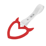 Devil Horns Heart JDM Tsurikawa Drift Subway Train Bus Handle Strap – Universal Car Interior Hanging Charm, White PVC X2