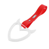 Devil Horns Heart JDM Tsurikawa Drift Subway Train Bus Handle Strap – Universal Car Interior Hanging Charm, Red PVC X2