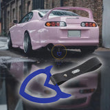 Devil Horns Heart JDM Tsurikawa Drift Subway Train Bus Handle Strap – Universal Car Interior Hanging Charm, Carbon Fiber Pattern PVC X1