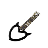 Devil Horns Heart JDM Tsurikawa Drift Subway Train Bus Handle Strap – Universal Car Interior Hanging Charm, Bosozoku Green Waves Pattern Retro Nylon Strap X1