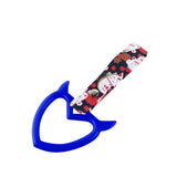 Devil Horns Heart JDM Tsurikawa Drift Subway Train Bus Handle Strap – Universal Car Interior Hanging Charm, Bosozoku Black Cats Pattern Retro Nylon Strap X1