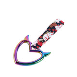 Devil Horns Heart JDM Tsurikawa Drift Subway Train Bus Handle Strap – Universal Car Interior Hanging Charm, Bosozoku Black Cats Pattern Retro Nylon Strap X1