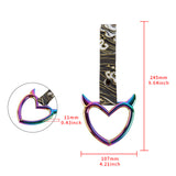 Devil Horns Heart JDM Tsurikawa Drift Subway Train Bus Handle Strap – Universal Car Interior Hanging Charm, Bosozoku Green Waves Pattern Retro Nylon Strap X1