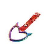 Devil Horns Heart JDM Tsurikawa Drift Subway Train Bus Handle Strap – Universal Car Interior Hanging Charm, Bosozoku Red Waves Pattern Retro Nylon Strap X1