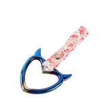 Devil Horns Heart JDM Tsurikawa Drift Subway Train Bus Handle Strap – Universal Car Interior Hanging Charm, Bosozoku Pink Flowers Pattern Retro Nylon Strap X1