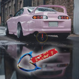 Devil Horns Heart JDM Tsurikawa Drift Subway Train Bus Handle Strap – Universal Car Interior Hanging Charm, Bosozoku Red Flowers Pattern Retro Nylon Strap X1