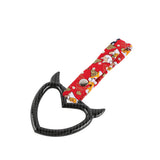 Devil Horns Heart JDM Tsurikawa Drift Subway Train Bus Handle Strap – Universal Car Interior Hanging Charm, Bosozoku Red Dogs Pattern Retro Nylon Strap X1