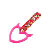 Devil Horns Heart JDM Tsurikawa Drift Subway Train Bus Handle Strap – Universal Car Interior Hanging Charm, Bosozoku Red Dogs Pattern Retro Nylon Strap X1