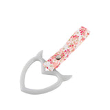 Devil Horns Heart JDM Tsurikawa Drift Subway Train Bus Handle Strap – Universal Car Interior Hanging Charm, Bosozoku Pink Flowers Pattern Retro Nylon Strap X1