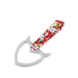 Devil Horns Heart JDM Tsurikawa Drift Subway Train Bus Handle Strap – Universal Car Interior Hanging Charm, Bosozoku Red Cats Pattern Retro Nylon Strap X1