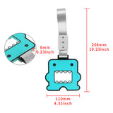 Kawaii Domo Monster Kun JDM Tsurikawa Drift Subway Train Bus Handle Strap – Universal Car Interior Hanging Charm, Silver Nylon X1