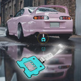 Kawaii Domo Monster Kun JDM Tsurikawa Drift Subway Train Bus Handle Strap – Universal Car Interior Hanging Charm, Silver Nylon X1