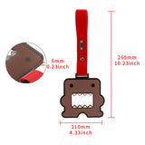 Kawaii Domo Monster Kun JDM Tsurikawa Drift Subway Train Bus Handle Strap – Universal Car Interior Hanging Charm, Red PVC X1