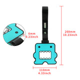 Kawaii Domo Monster Kun JDM Tsurikawa Drift Subway Train Bus Handle Strap – Universal Car Interior Hanging Charm, Black PVC X2