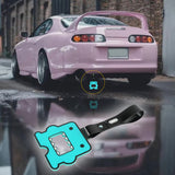 Kawaii Domo Monster Kun JDM Tsurikawa Drift Subway Train Bus Handle Strap – Universal Car Interior Hanging Charm, Black PVC X1