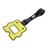 Kawaii Domo Monster Kun JDM Tsurikawa Drift Subway Train Bus Handle Strap – Universal Car Interior Hanging Charm, Black PVC X2