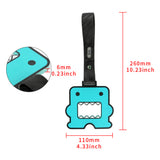 Kawaii Domo Monster Kun JDM Tsurikawa Drift Subway Train Bus Handle Strap – Universal Car Interior Hanging Charm, Carbon Fiber Pattern PVC X1