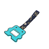 Kawaii Domo Monster Kun JDM Tsurikawa Drift Subway Train Bus Handle Strap – Universal Car Interior Hanging Charm, Bosozoku Blue Flowers Pattern Retro Nylon Strap X1