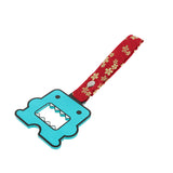 Kawaii Domo Monster Kun JDM Tsurikawa Drift Subway Train Bus Handle Strap – Universal Car Interior Hanging Charm, Bosozoku Red Flowers Pattern Retro Nylon Strap X1