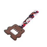 Kawaii Domo Monster Kun JDM Tsurikawa Drift Subway Train Bus Handle Strap – Universal Car Interior Hanging Charm, Bosozoku Black Cats Pattern Retro Nylon Strap X1