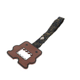 Kawaii Domo Monster Kun JDM Tsurikawa Drift Subway Train Bus Handle Strap – Universal Car Interior Hanging Charm, Bosozoku Black Clouds Pattern Retro Nylon Strap X1