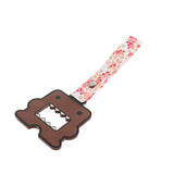 Kawaii Domo Monster Kun JDM Tsurikawa Drift Subway Train Bus Handle Strap – Universal Car Interior Hanging Charm, Bosozoku Pink Flowers Pattern Retro Nylon Strap X1