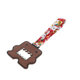 Kawaii Domo Monster Kun JDM Tsurikawa Drift Subway Train Bus Handle Strap – Universal Car Interior Hanging Charm, Bosozoku Red Cats Pattern Retro Nylon Strap X1